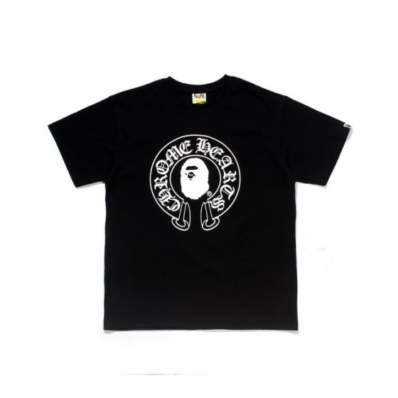 Black BAPE x Chrome Hearts Collab T-Shirt